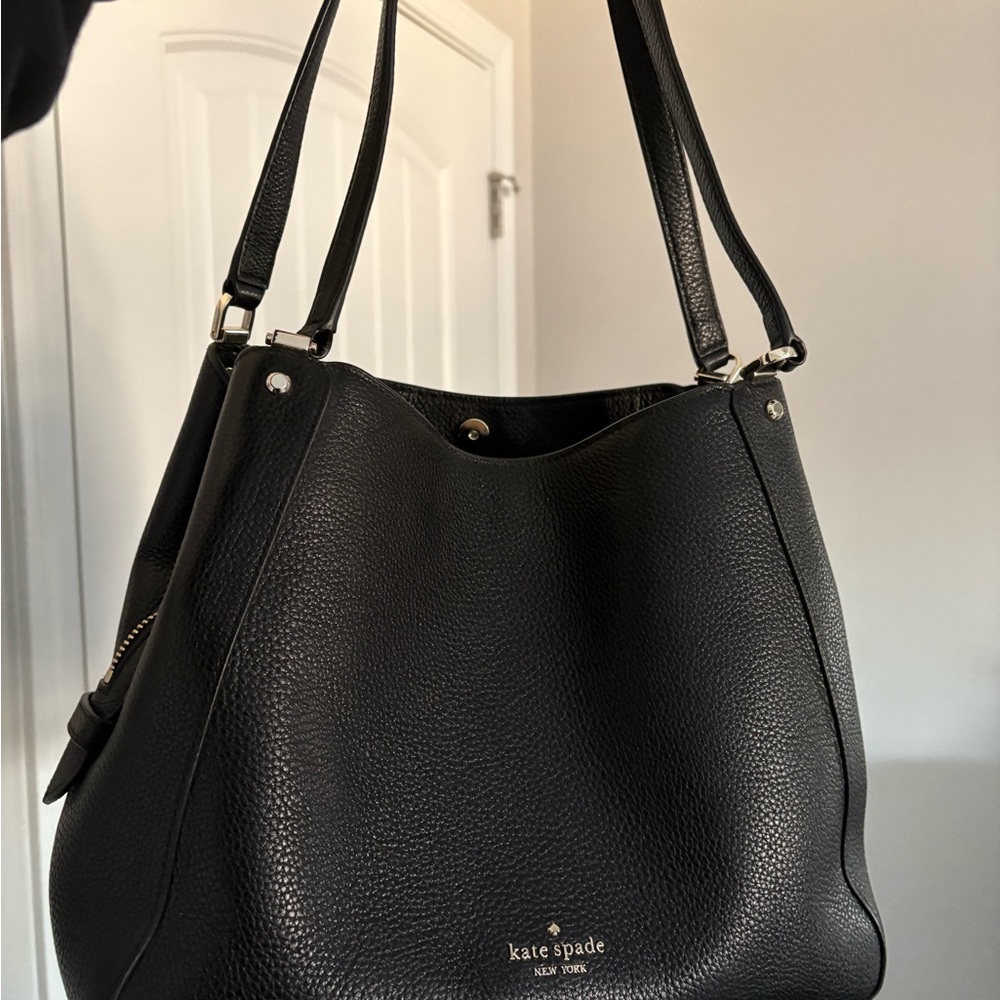 Kate Spade Black Leather Tote Bag
